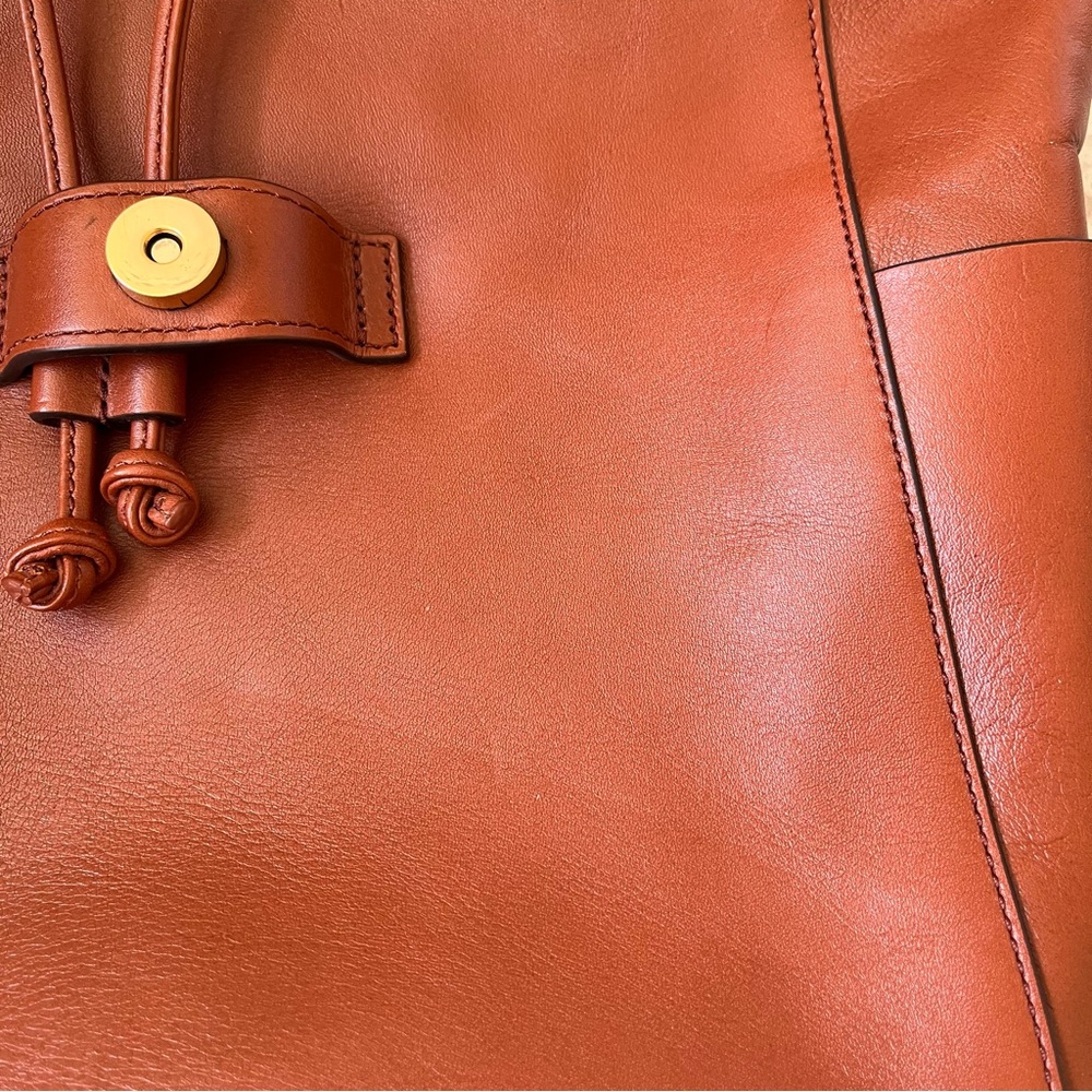 Vera Bradley Mesa Brown Big Sky Leather Backpack Bag - Picture 3 of 13